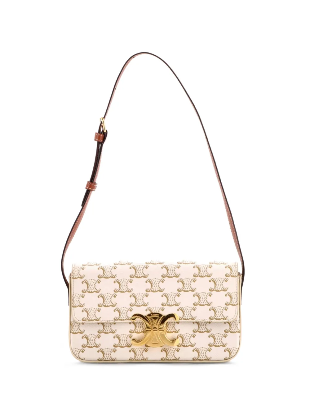 Celine Pre-Owned Triomphe East-West Triomphe Coated Canvas shoulder bag - Weiß