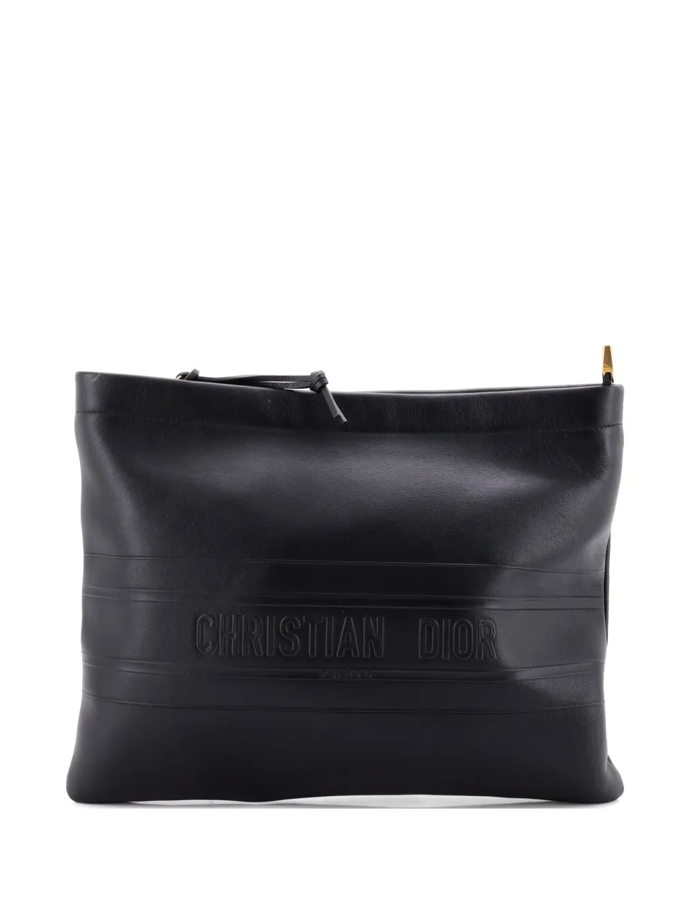 Christian Dior Pre-Owned DiorDouble Zip Leather Medium pouch - Schwarz