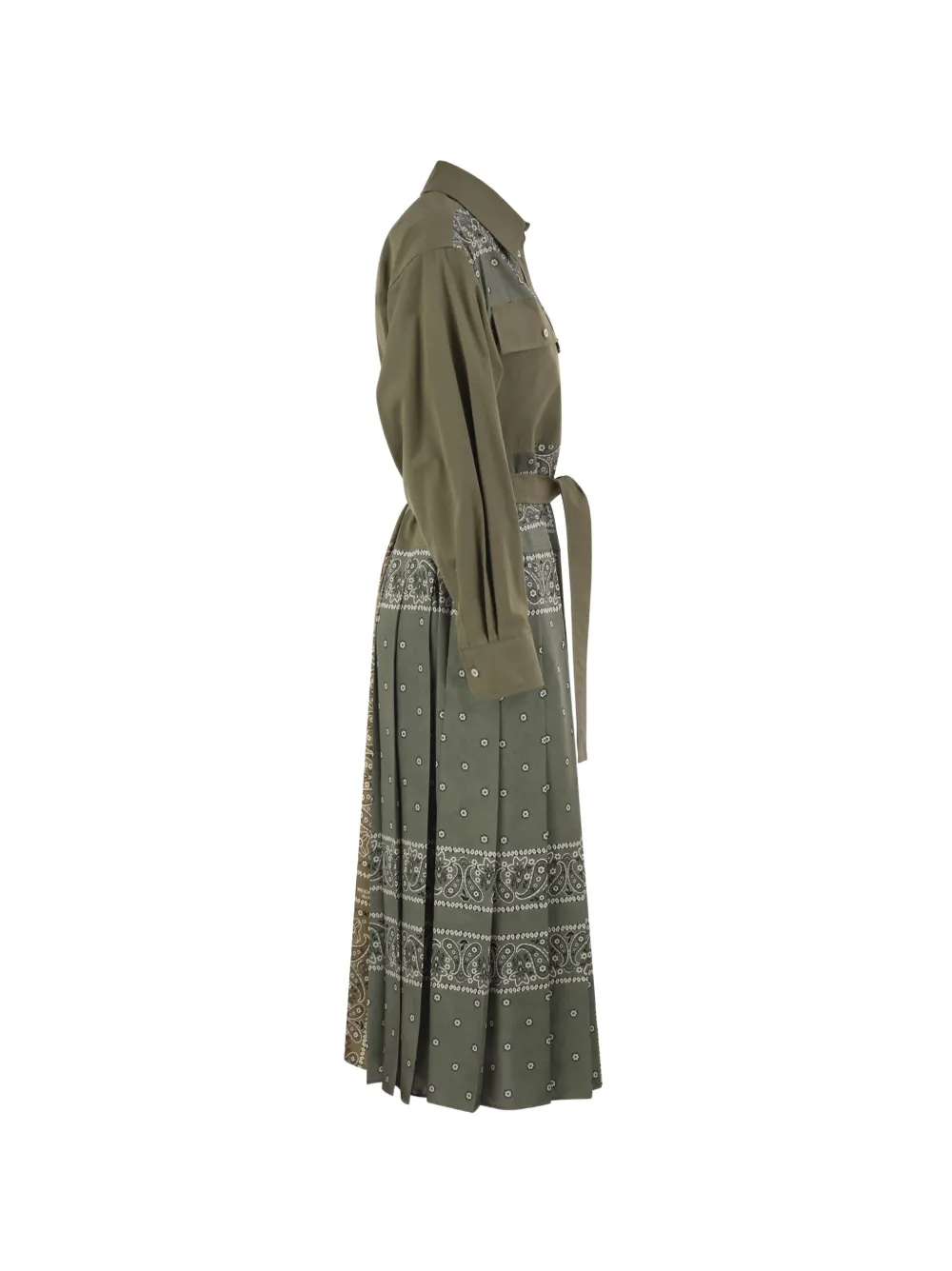 Weekend Max Mara Geplooide midi-jurk met bandana-print Groen