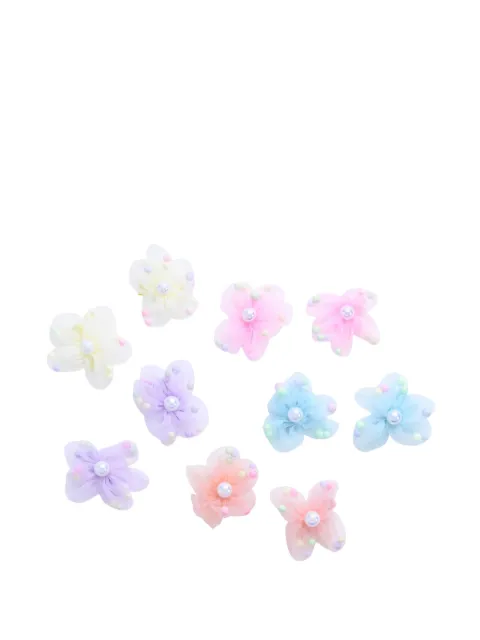 Mimi Tutu sheer flower-petal hair clips (set of five)