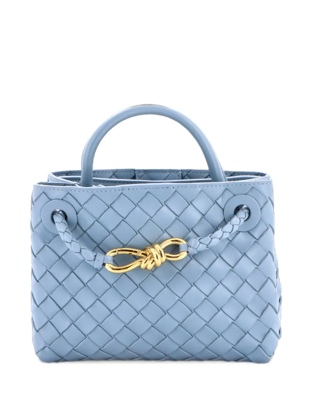 Bottega Veneta Pre-Owned petit sac à main Andiamo East West en cuir Intrecciato - Bleu Bottega Veneta Pre-Owned petit sac à main Andiamo East West en cuir Intrecciato - Bleu