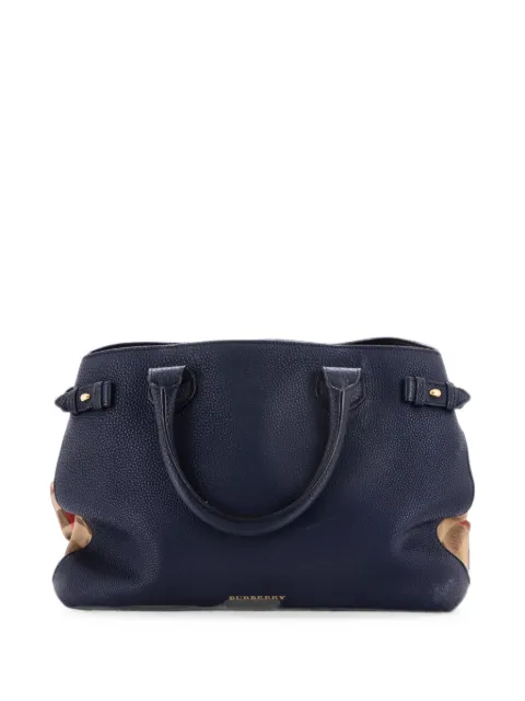 Burberry Pre-Owned tote Banner grande de piel y lona House Check