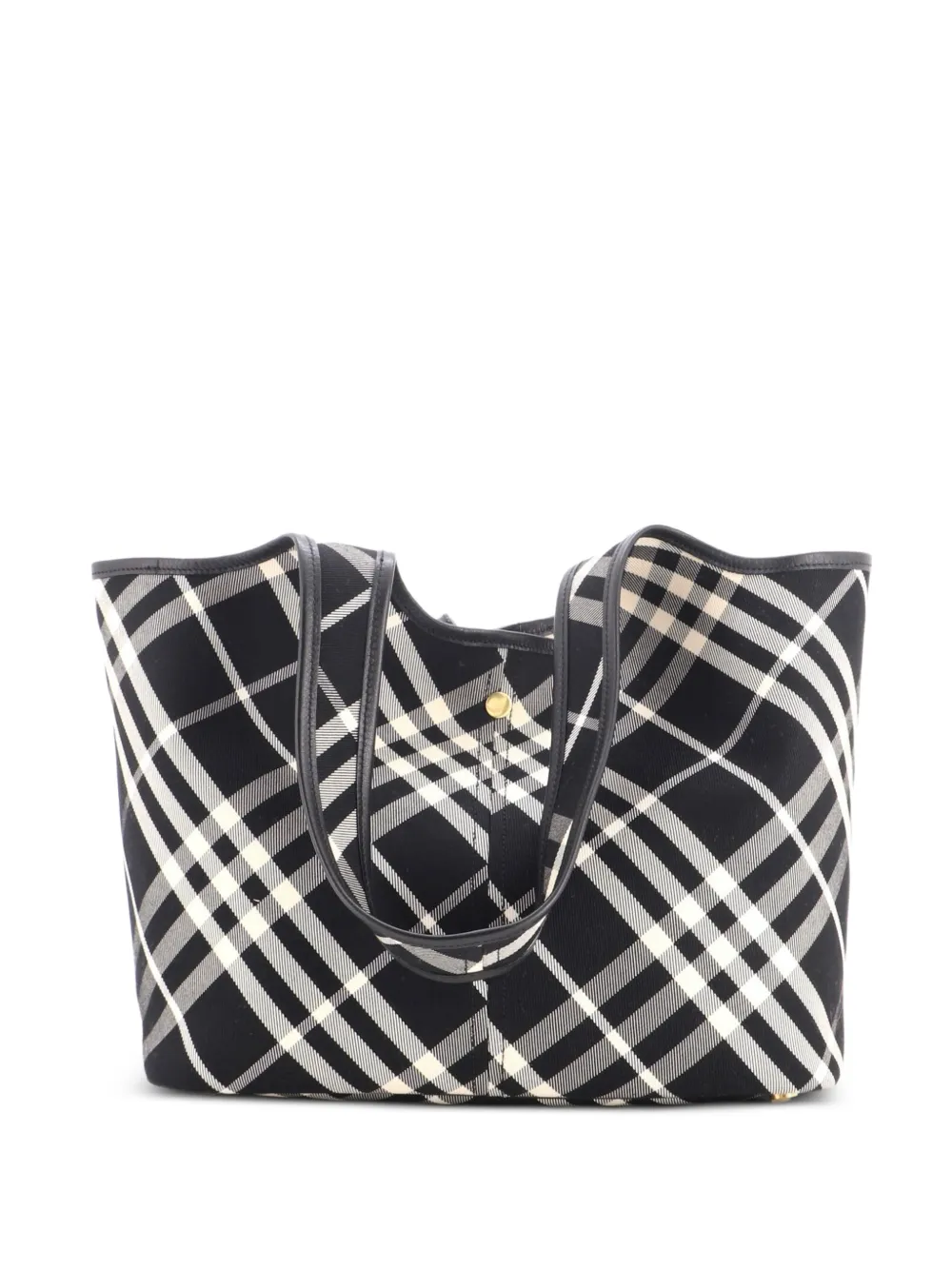 Burberry Pre-Owned East-West Vintage Check Canvas Small tote bag - Black