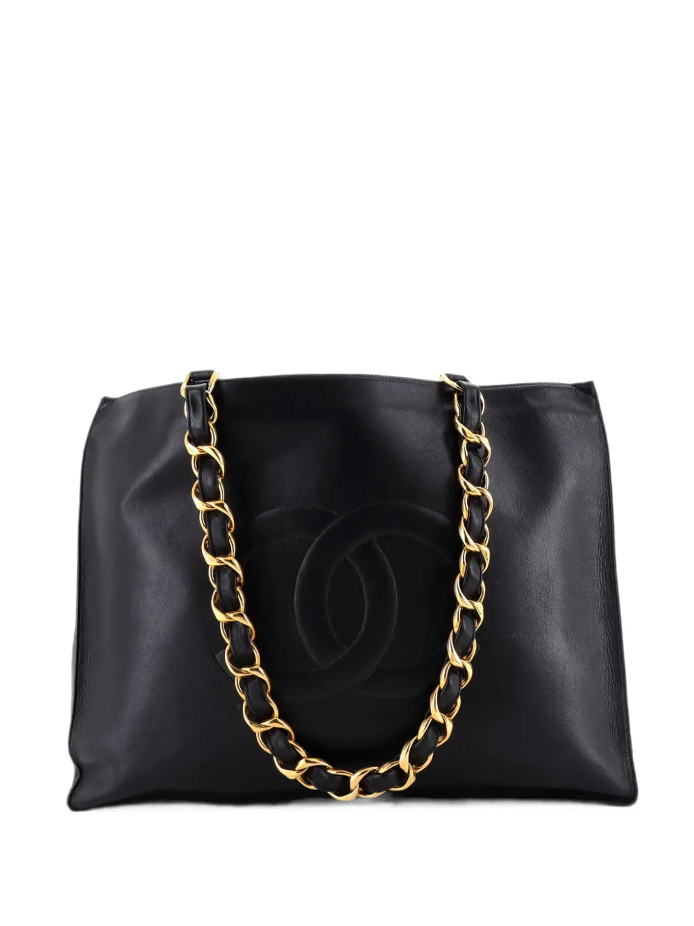 CHANEL Pre-Owned CC Chain Lambskin XL tote bag - Nero