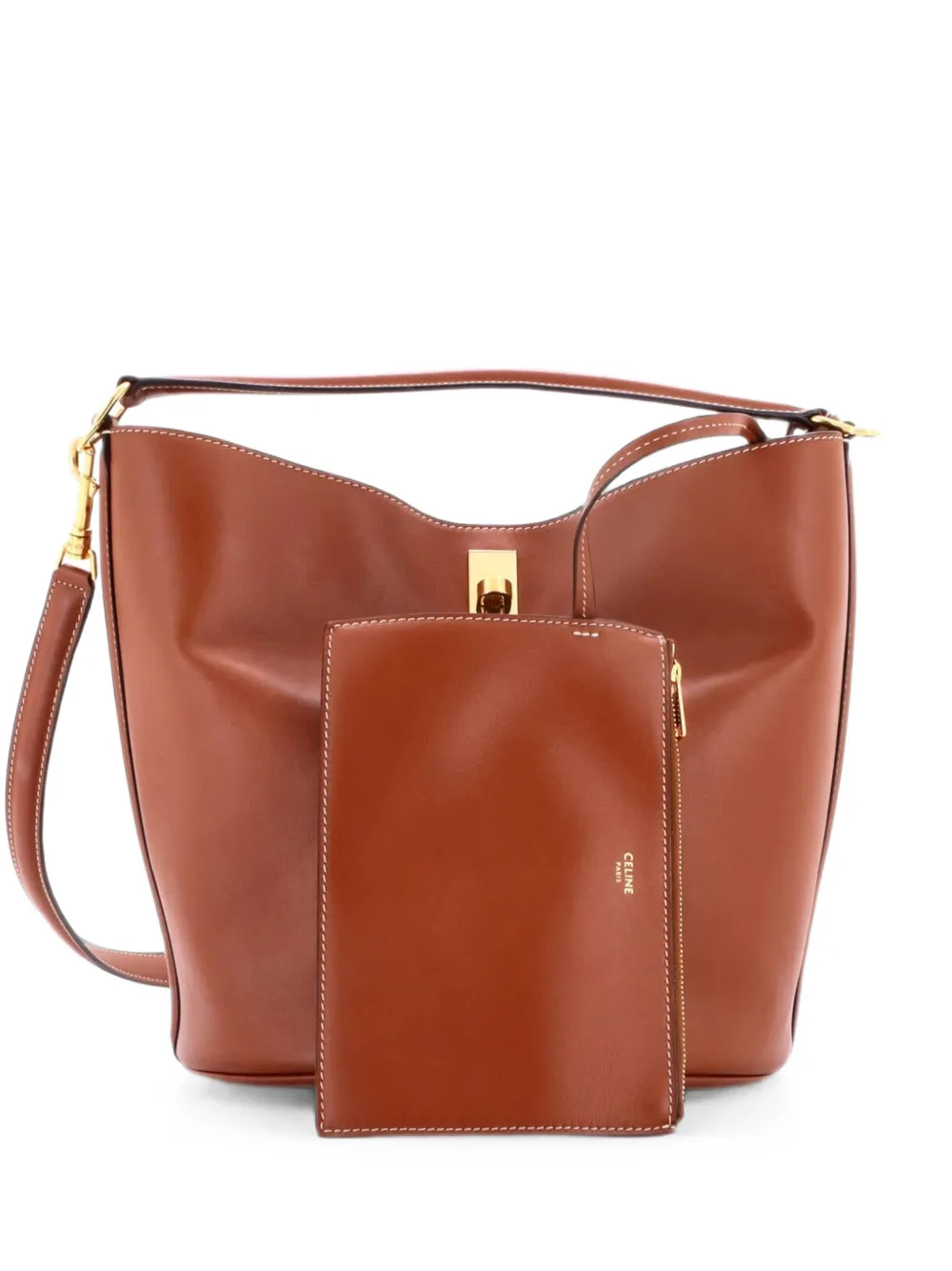 Celine Pre-Owned sac seau 16 Bag en cuir - Marron Celine Pre-Owned sac seau 16 Bag en cuir - Marron