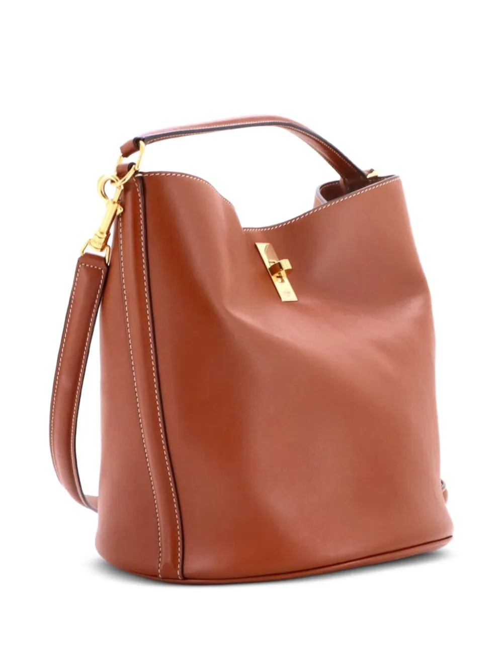 Celine Pre-Owned 16 Bag Leather bucket bag - Braun