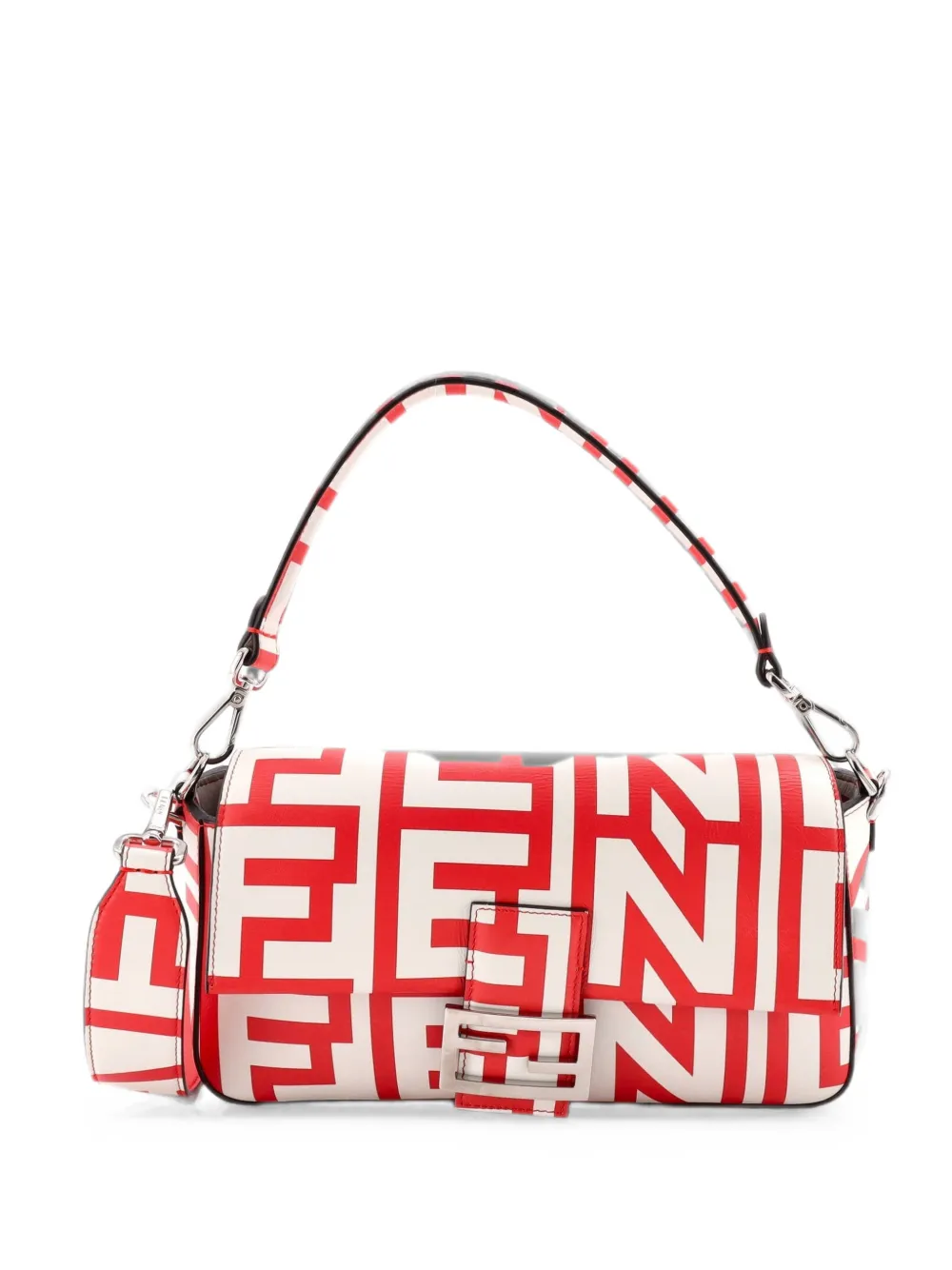 Fendi Pre-Owned x Marc Jacobs Baguette NM Bag Printed Leather Medium shoulder bag - Rosso