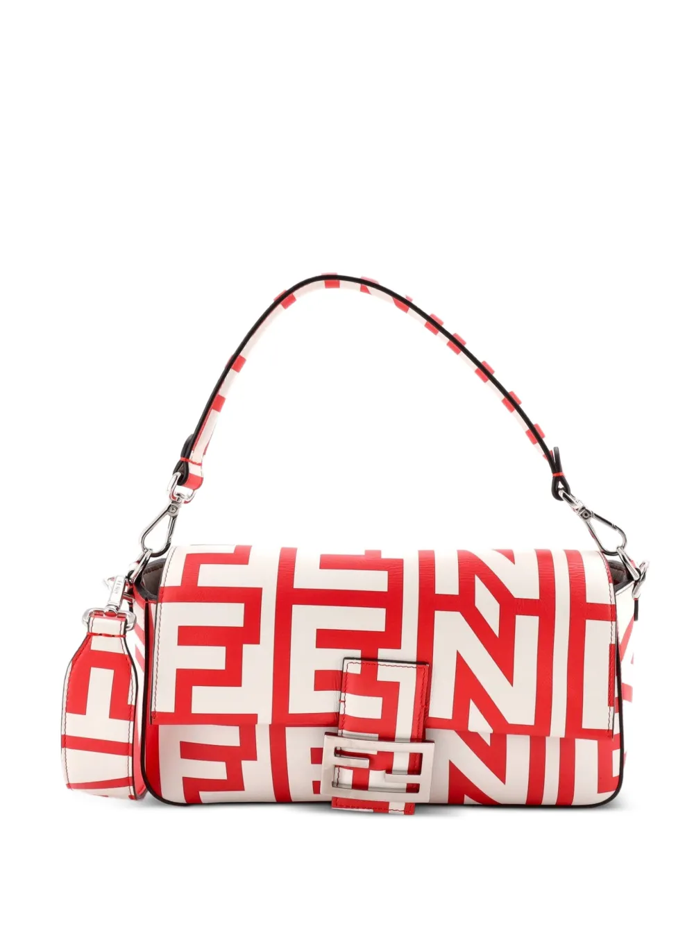 Fendi Pre-Owned x Marc Jacobs Baguette NM Bag Printed Leather Medium shoulder bag - Rosso