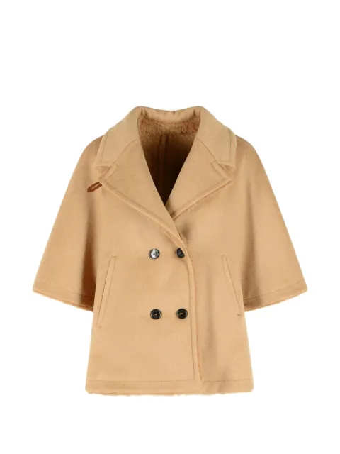 Max Mara Teddy reversible cape