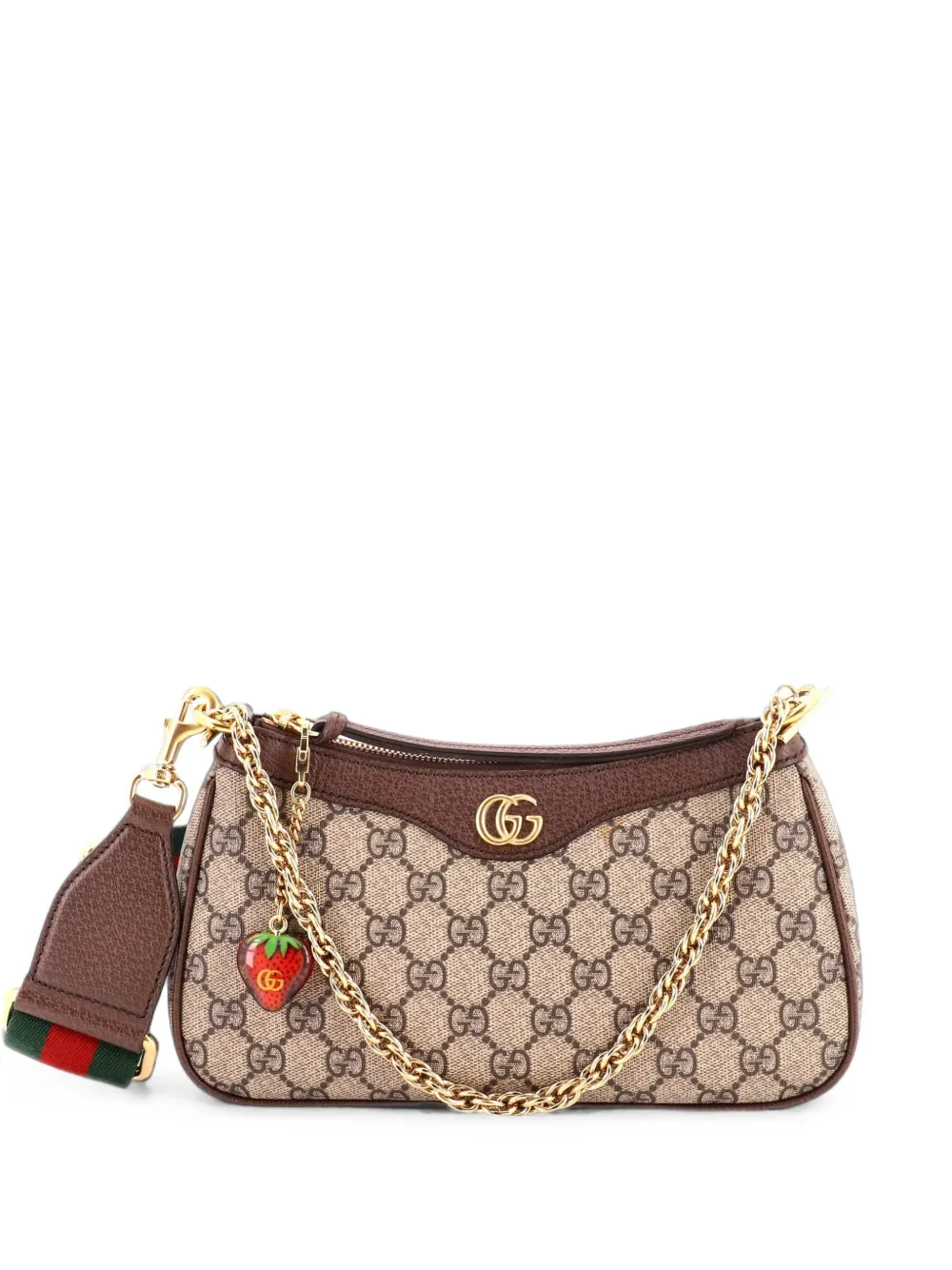 Gucci Pre-Owned Ophidia Charm Shoulder Bag GG Coated Canvas Small crossbody bag - Brown