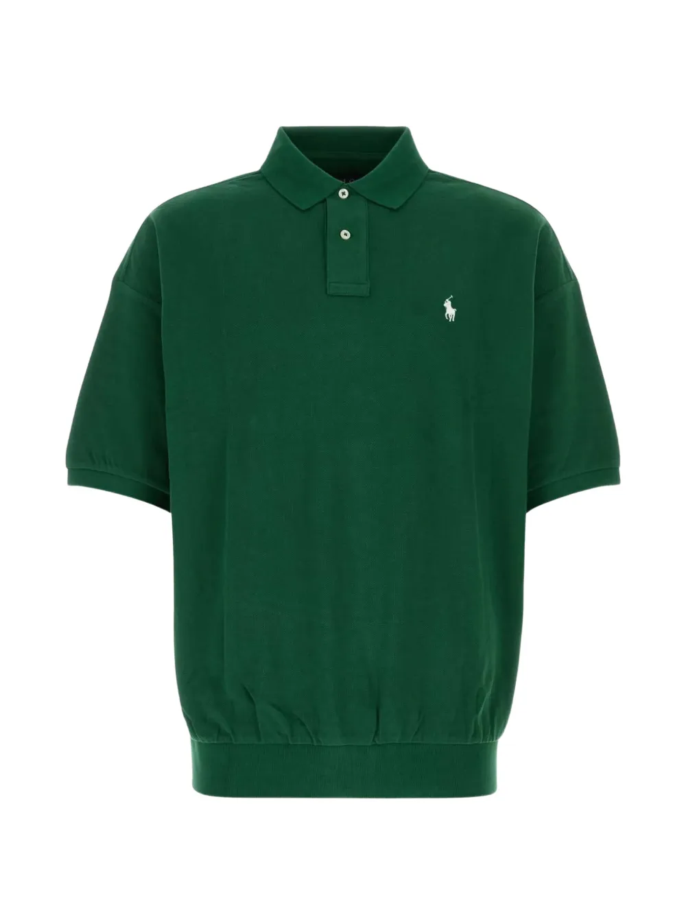 Polo Ralph Lauren logo-embroidered oversized polo shirt - Verde