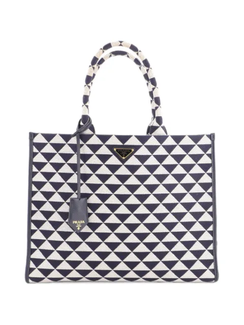 Prada Pre-Owned Symbole Shopper Jacquard Large tote bag