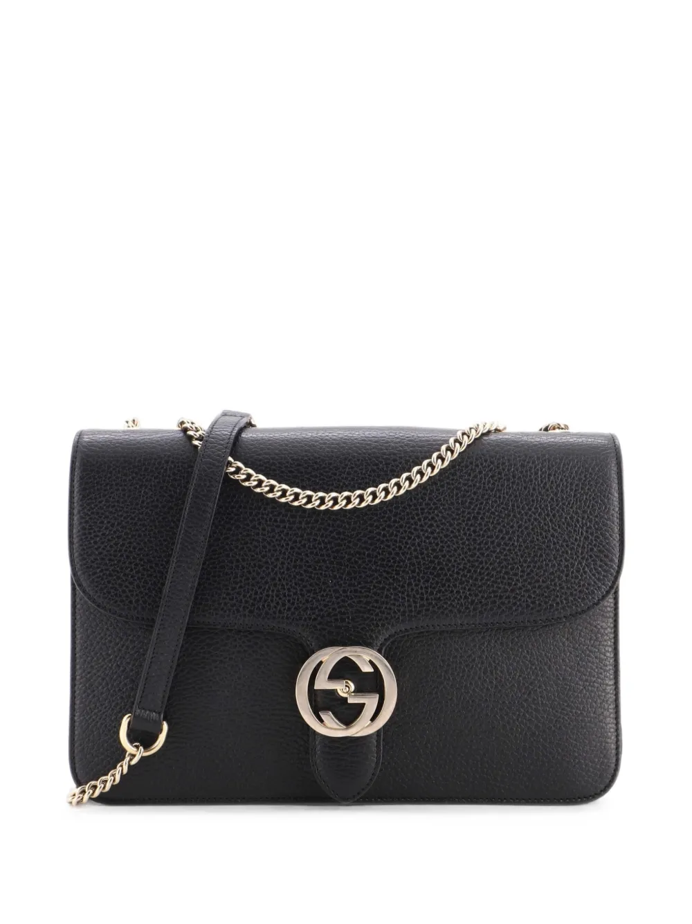 Gucci Pre-Owned Interlocking Leather Medium shoulder bag - Schwarz