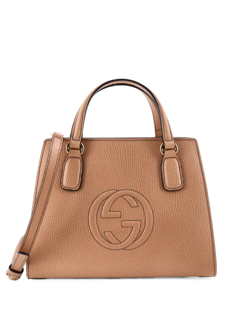 Gucci Pre-Owned Soho Convertible Top Handle Leather Small satchel - Toni neutri