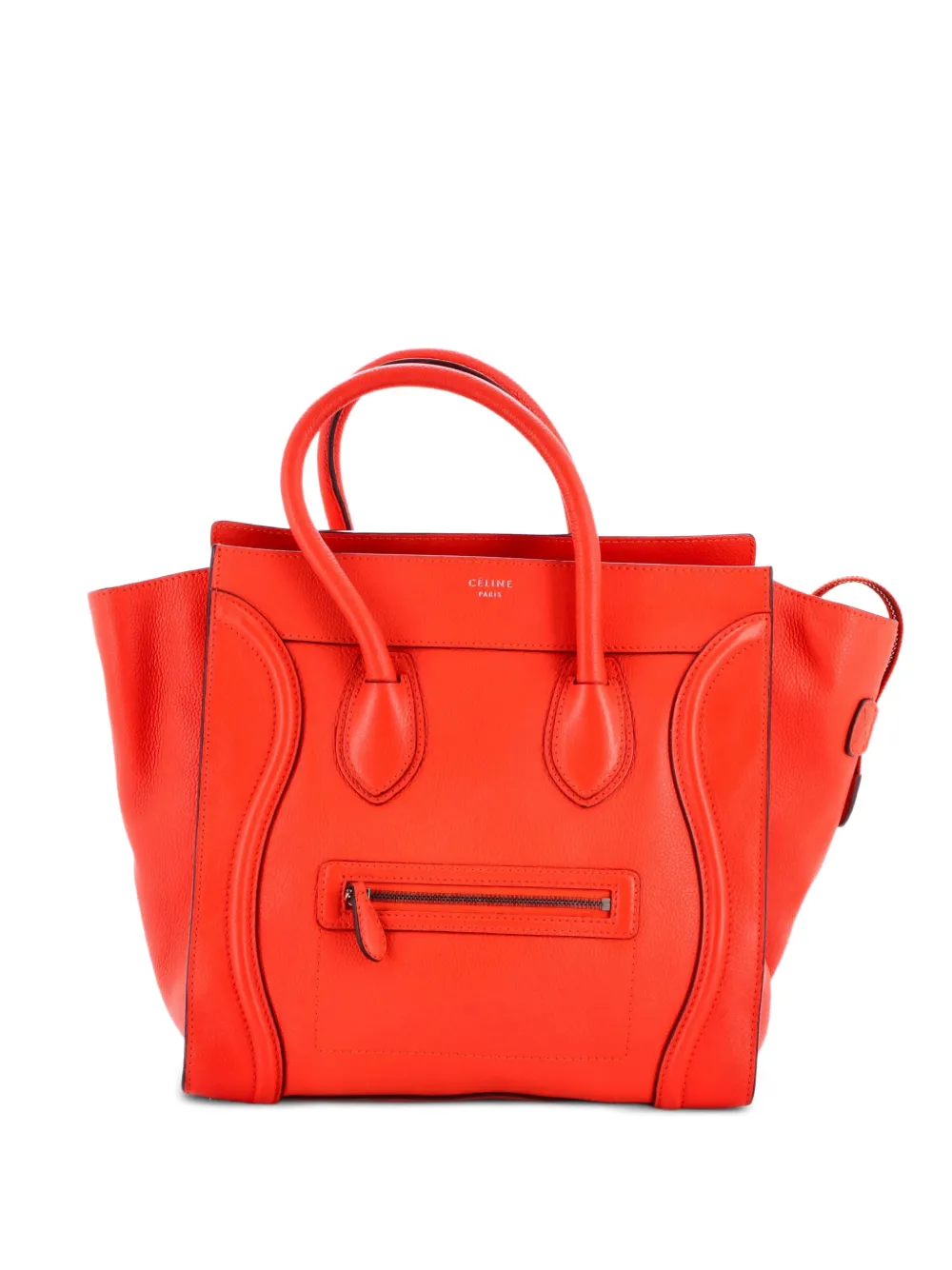 Celine Pre-Owned Luggage Bag Grainy Leather Mini tote bag - Rosso