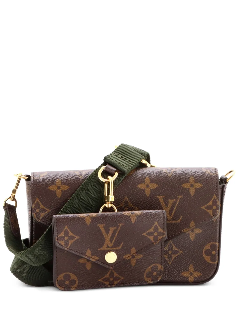 Louis Vuitton Pre-Owned Felicie Strap & Go Handbag Monogram Canvas crossbody bag - Marrone
