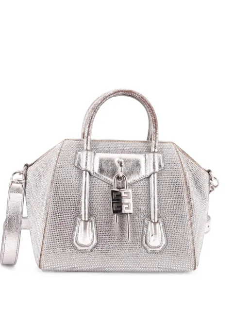 Givenchy Pre-Owned bolso satchel Antigona Lock mini de satén con detalles de cristal