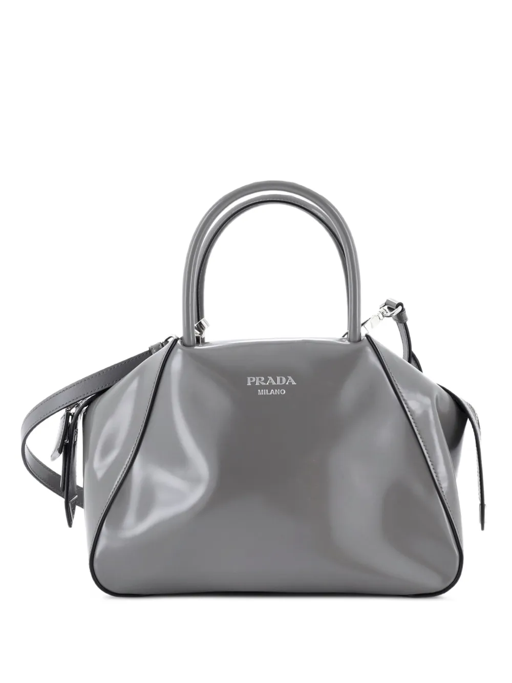 Prada Pre-Owned Supernova Handbag Brushed Leather Medium satchel - Grigio