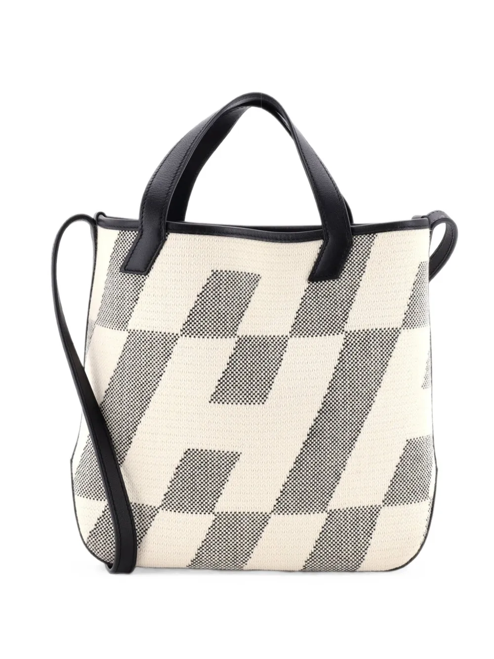 Hermès Pre-Owned Cabas H en Biais Tote Canvas with Leather 27 shoulder bag - Schwarz