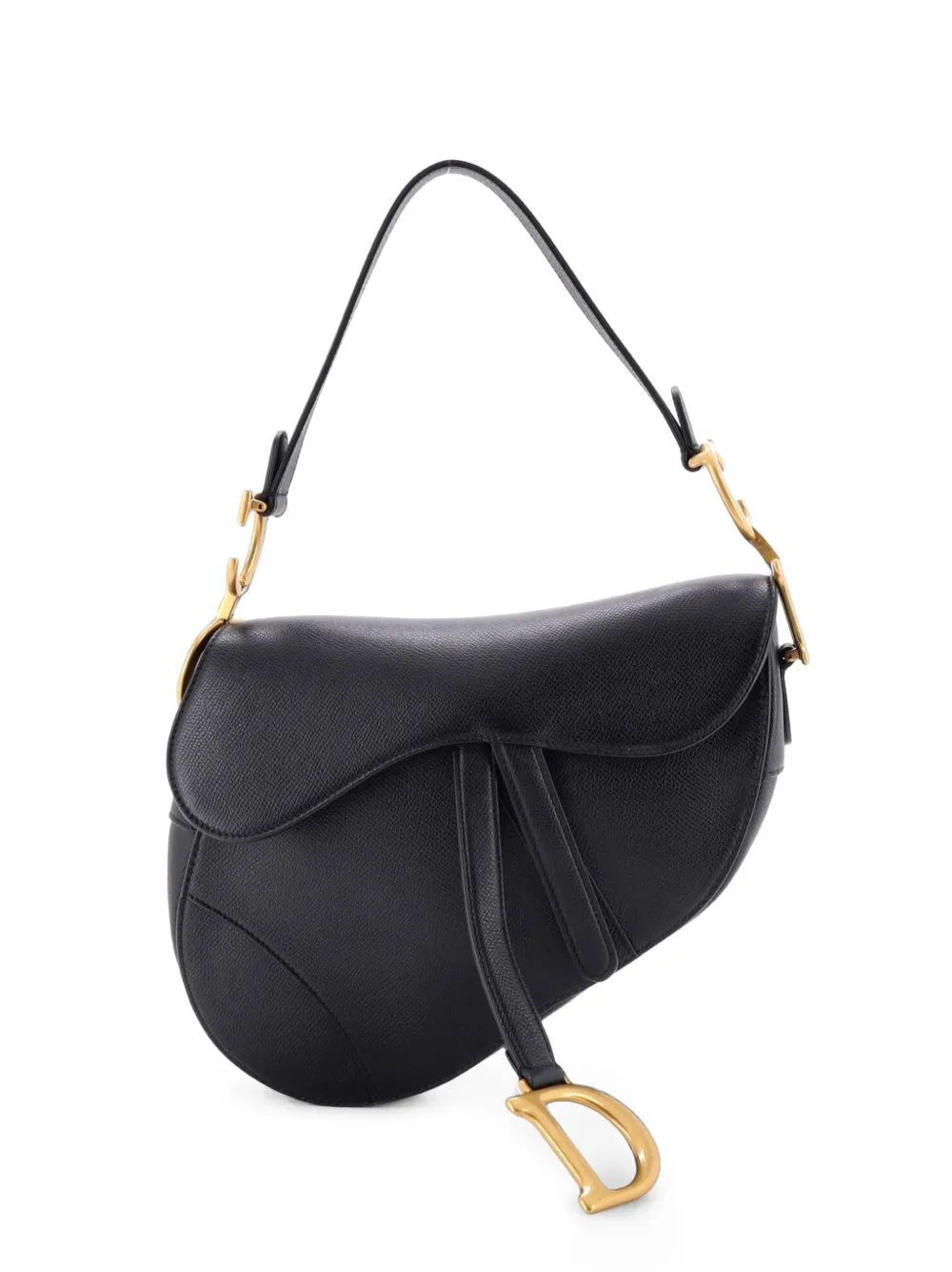 Christian Dior Pre-Owned Saddle Handbag Leather Medium shoulder bag - Schwarz