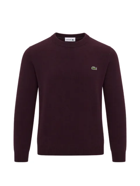 Lacoste logo-patch crew-neck sweater