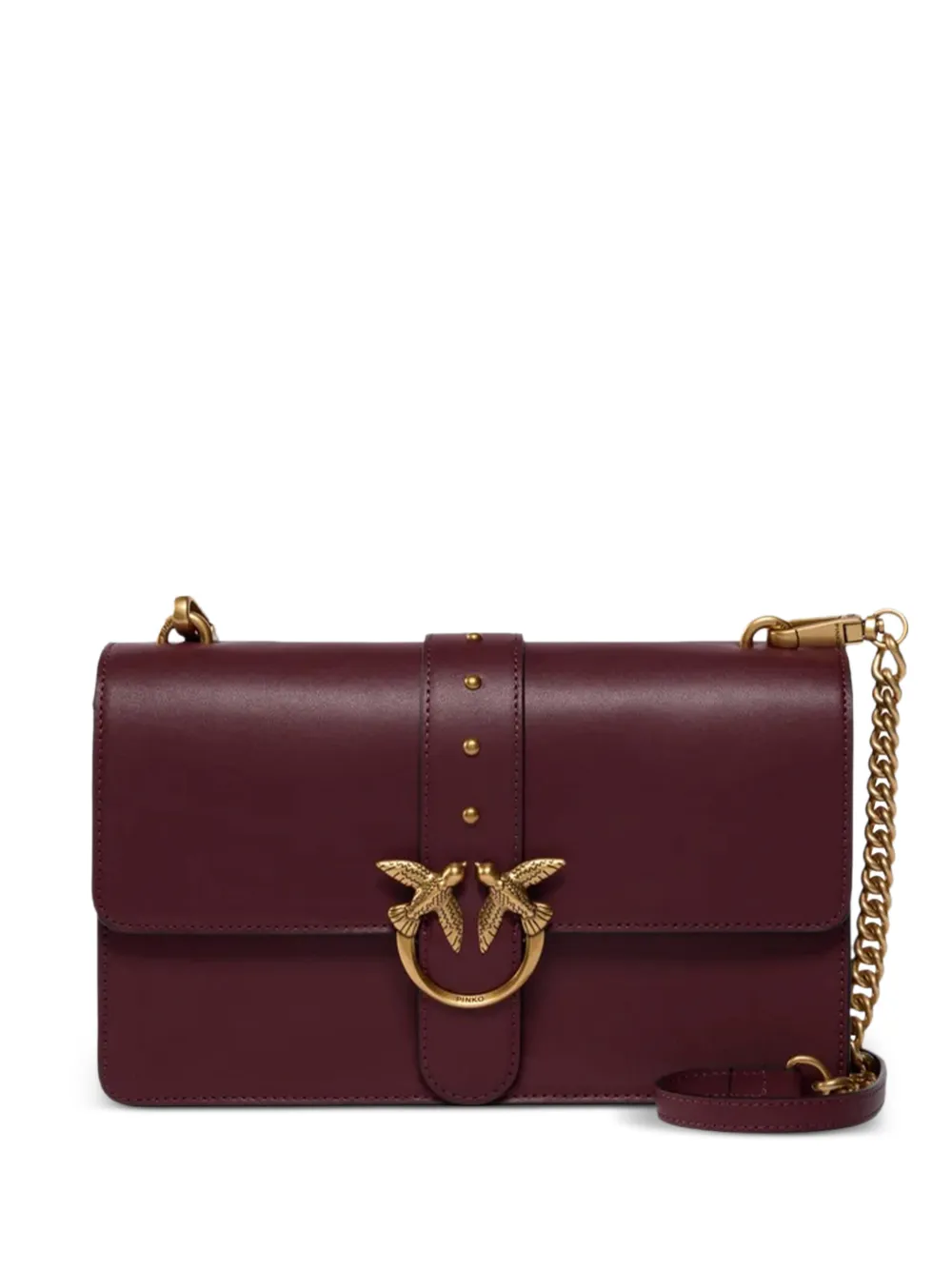 PINKO sac à main Love Bag One médium en cuir avec boucle revisitée - Rouge