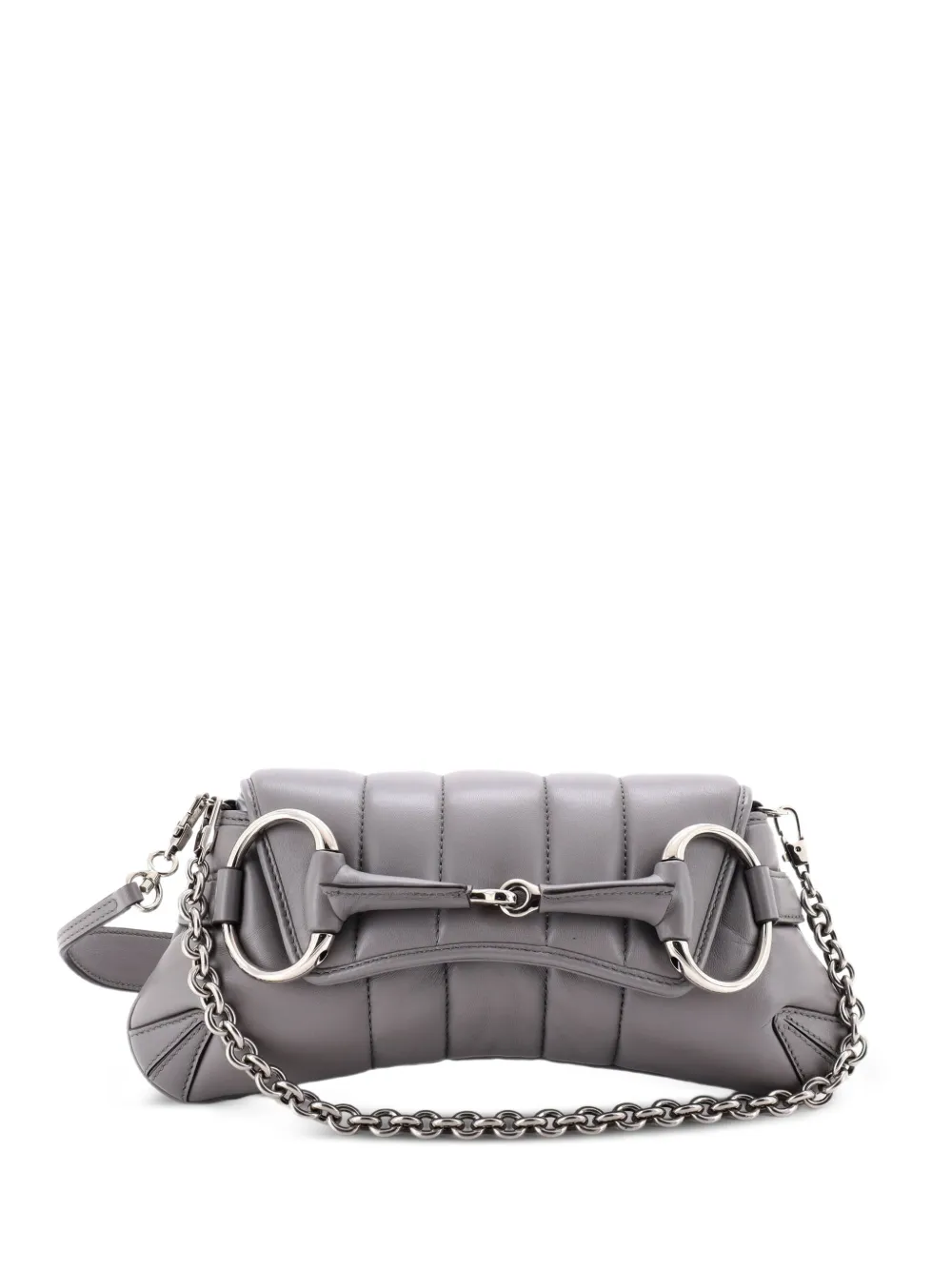 Gucci Pre-Owned Horsebit Chain Vertical Quilted Leather Small shoulder bag - Grey