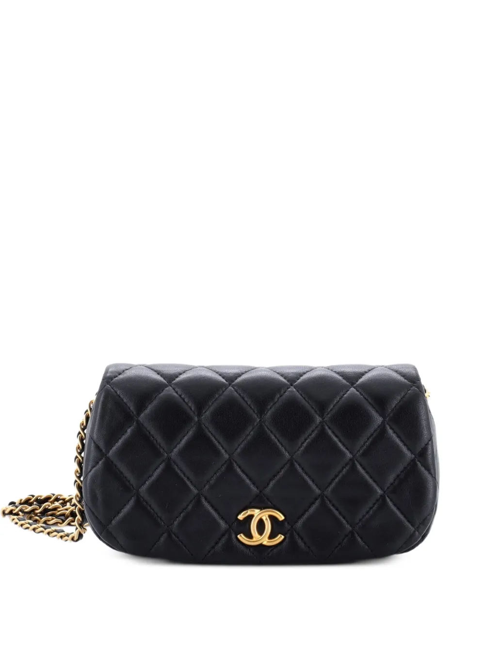 CHANEL Pre-Owned Coco Mail Clutch with Chain Quilted Calfskin crossbody bag - Schwarz