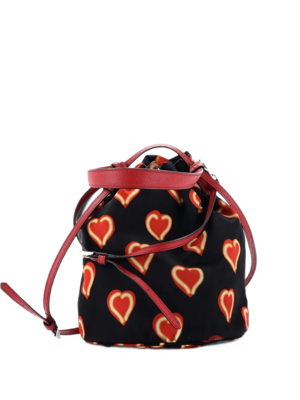 Prada Pre-Owned petit sac seau Tessuto à lien de resserrage - Noir
