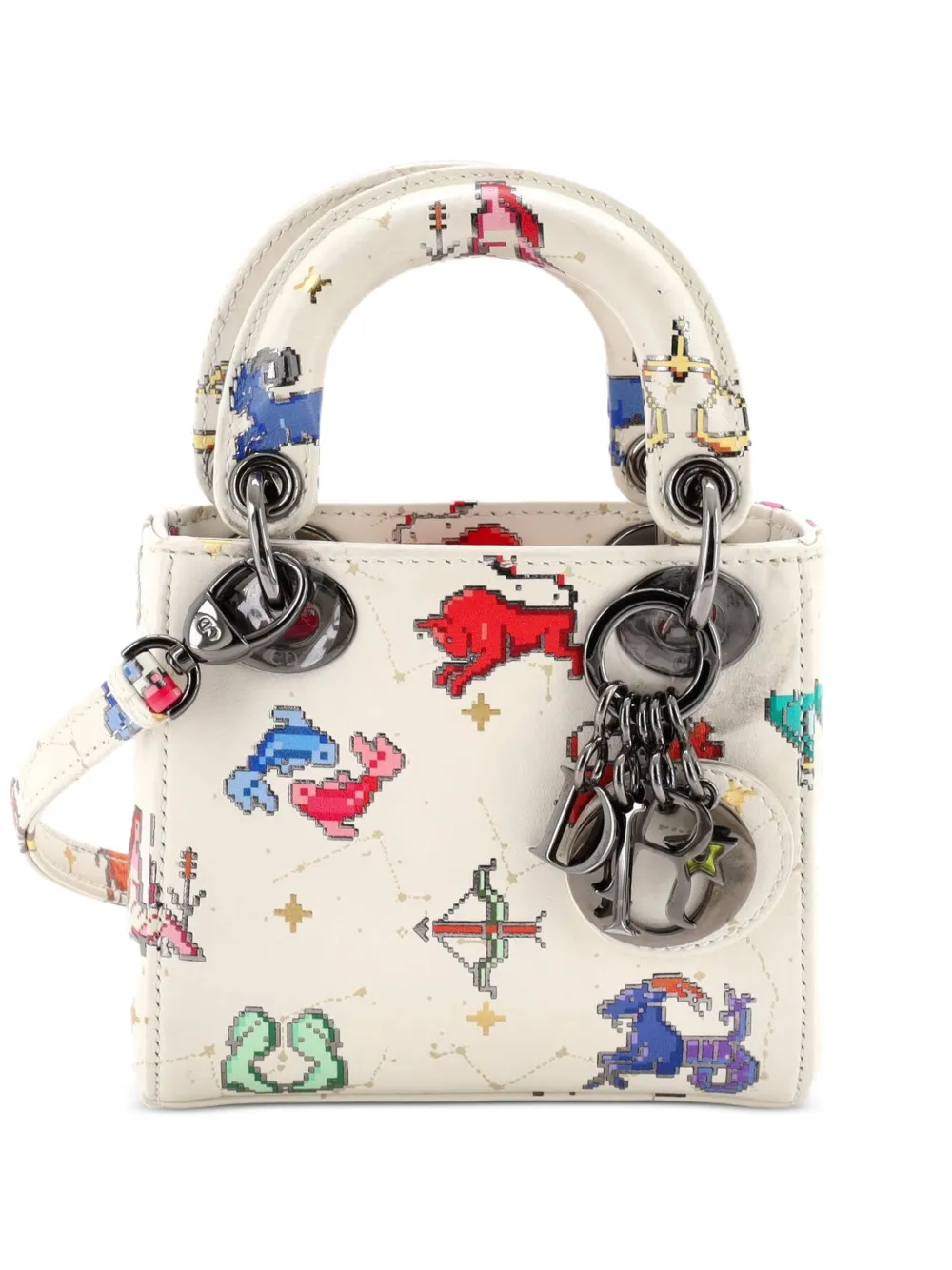 Christian Dior Pre-Owned Lady Dior Bag Pixel Zodiac Printed Calfskin Mini shoulder bag - Mehrfarbig