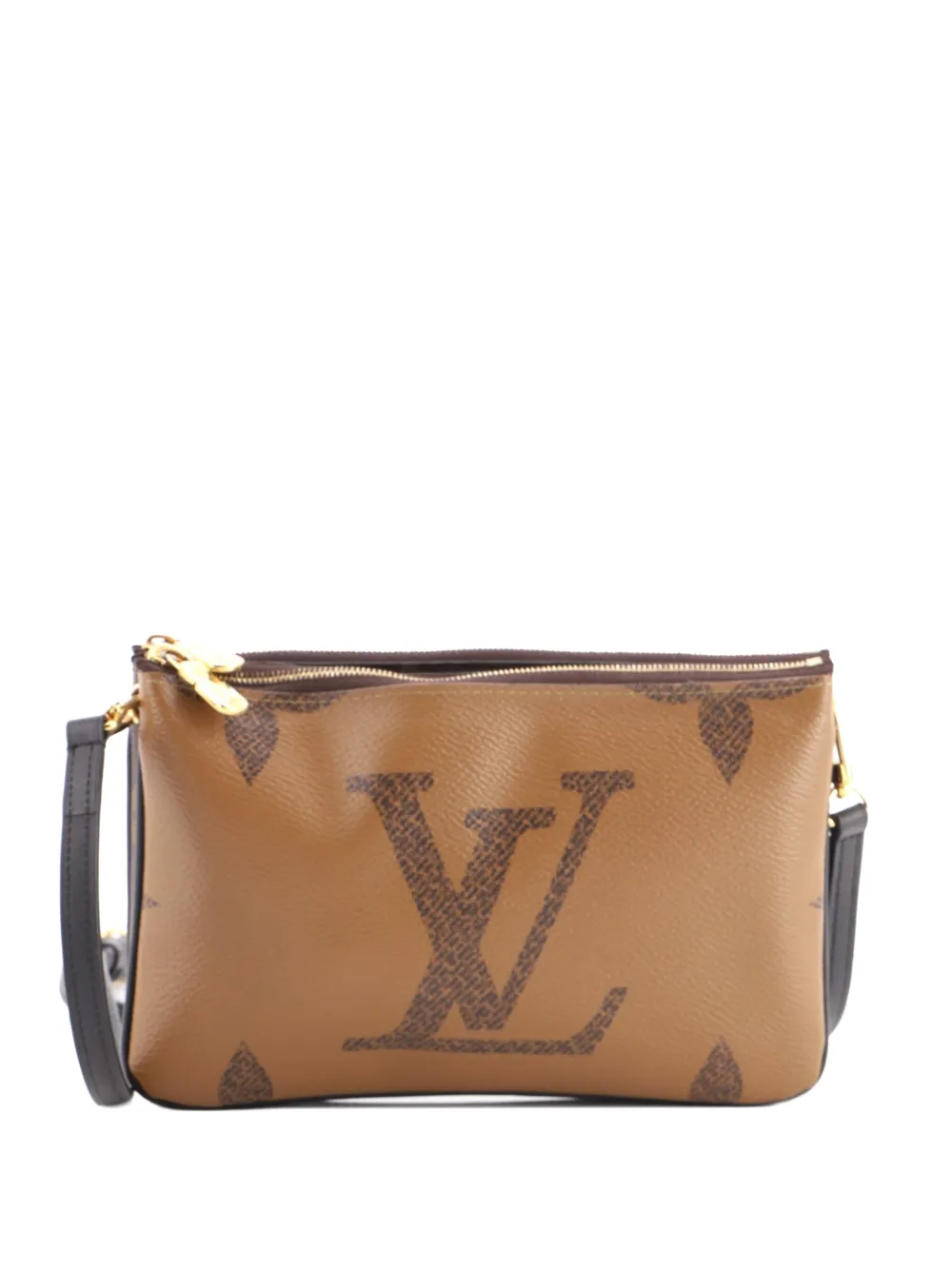 Louis Vuitton Pre-Owned Double Zip Pochette Reverse Monogram Giant clutch bag - Marrone