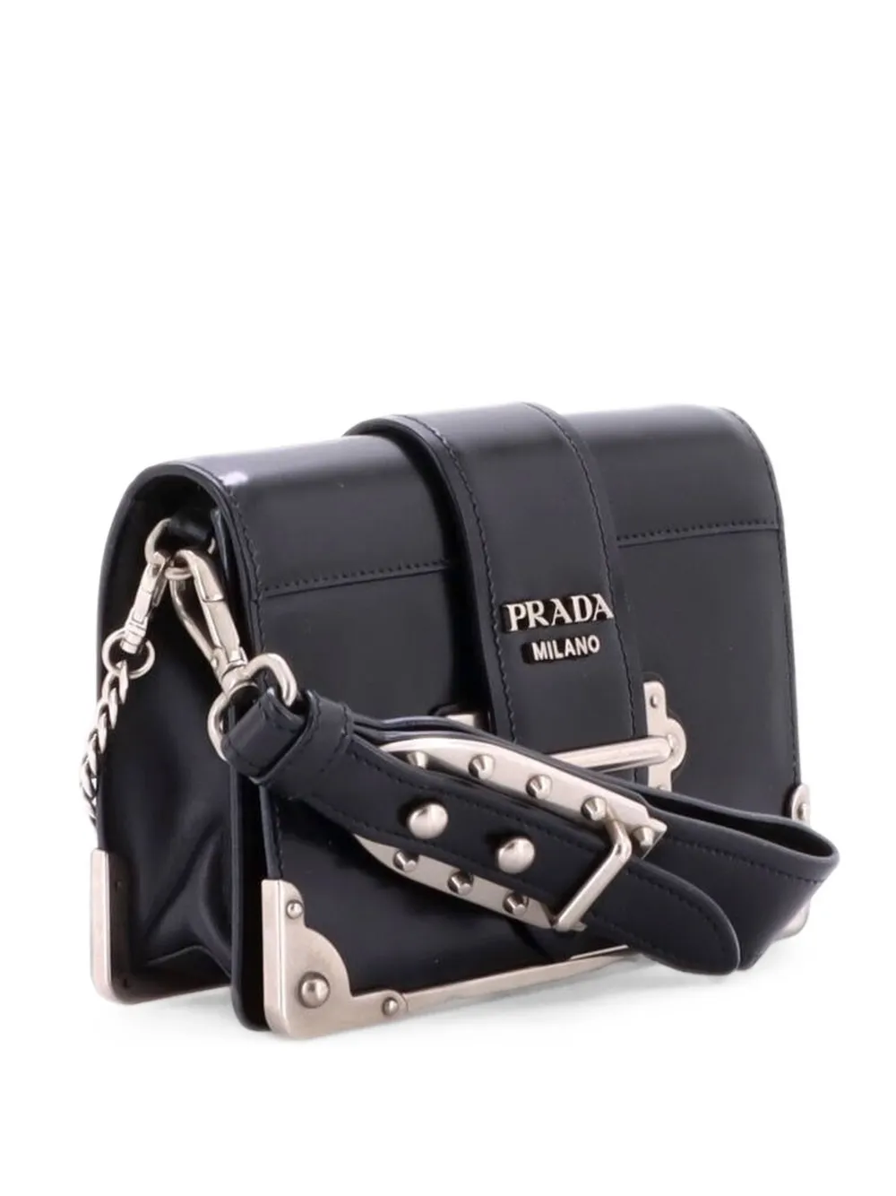 Prada Pre-Owned Cahier Chain City Calf Small crossbody bag - Black