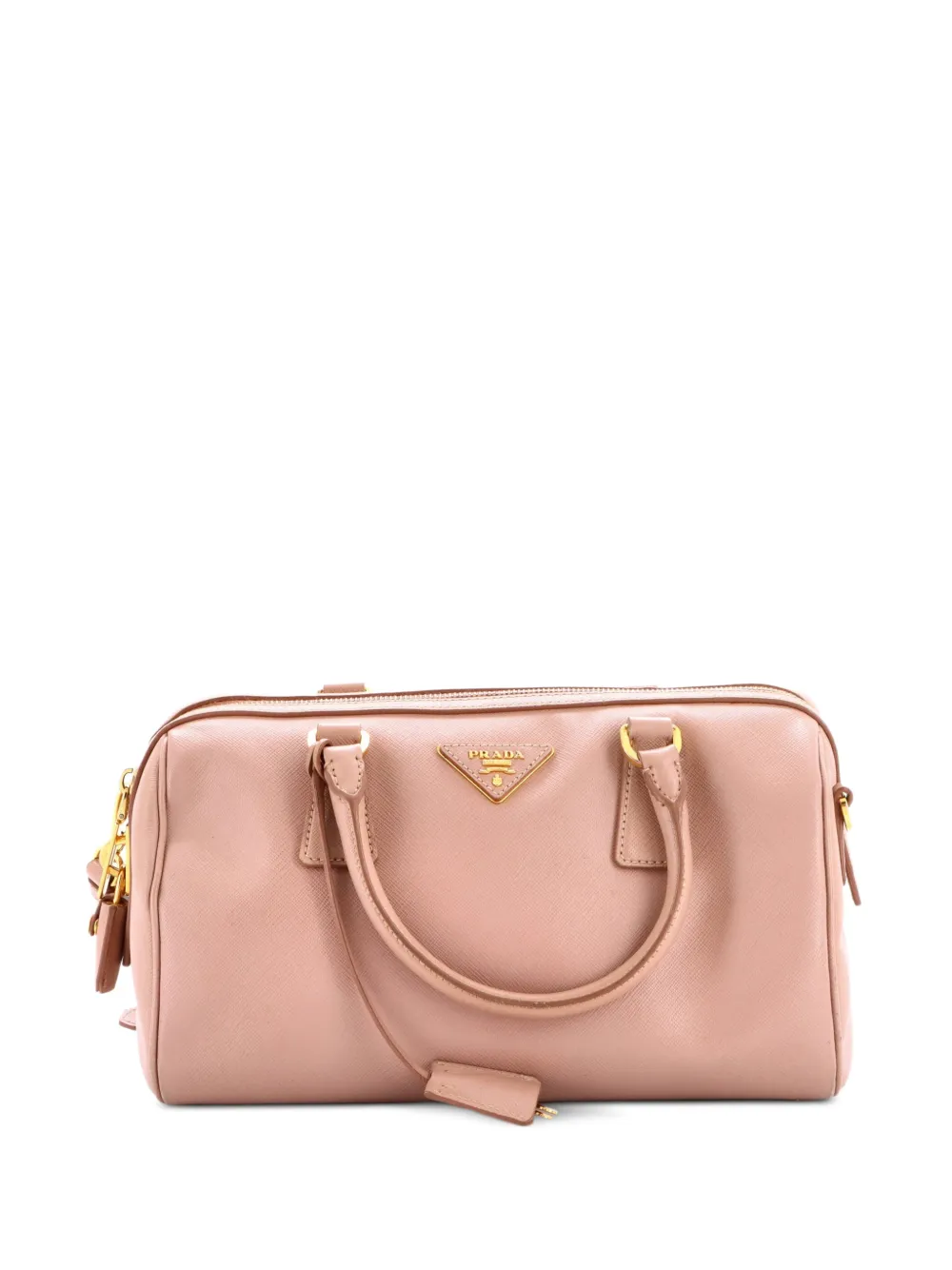 Prada Pre-Owned Convertible Bowler Bag Saffiano Leather Medium satchel - Toni neutri