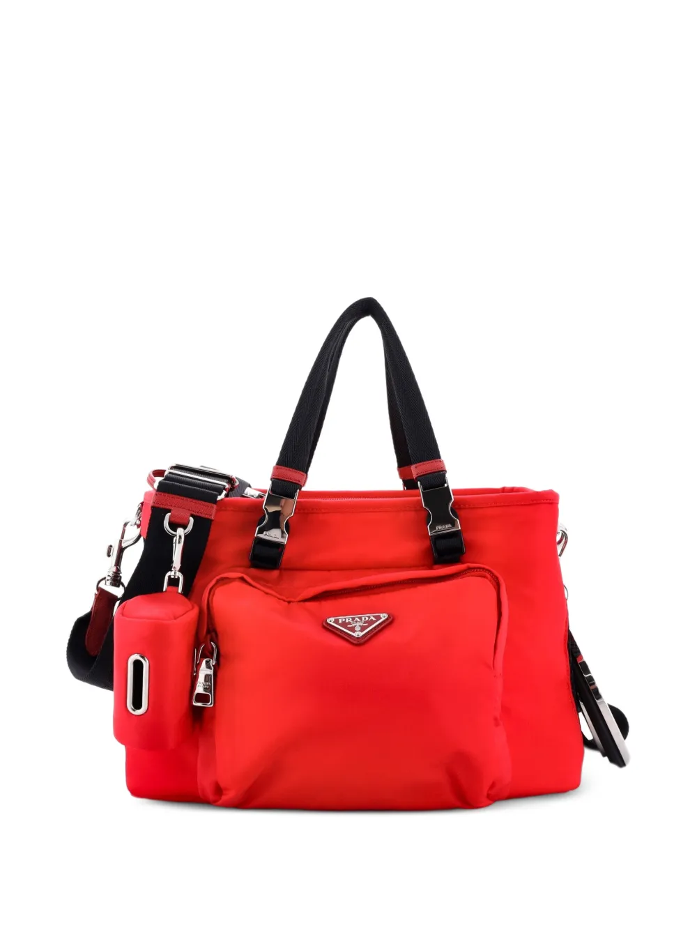 Prada Pre-Owned Convertible Pet Carrier Re-Nylon with Mesh satchel - Rosso