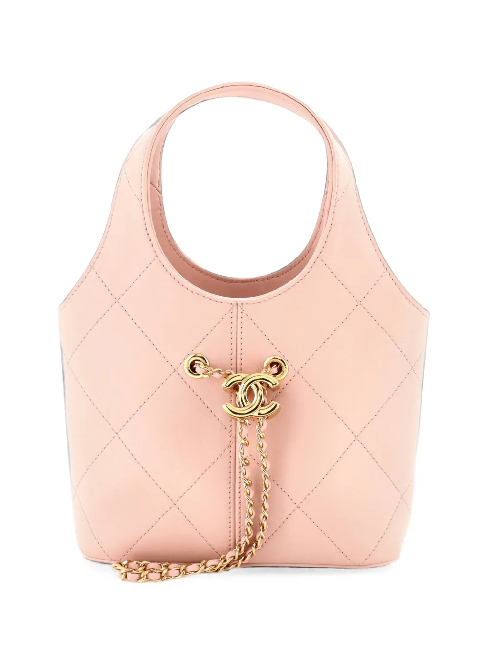 CHANEL Pre-Owned CC Drawstring Shopping Tote Quilted Calfskin Mini shoulder bag - Rosa