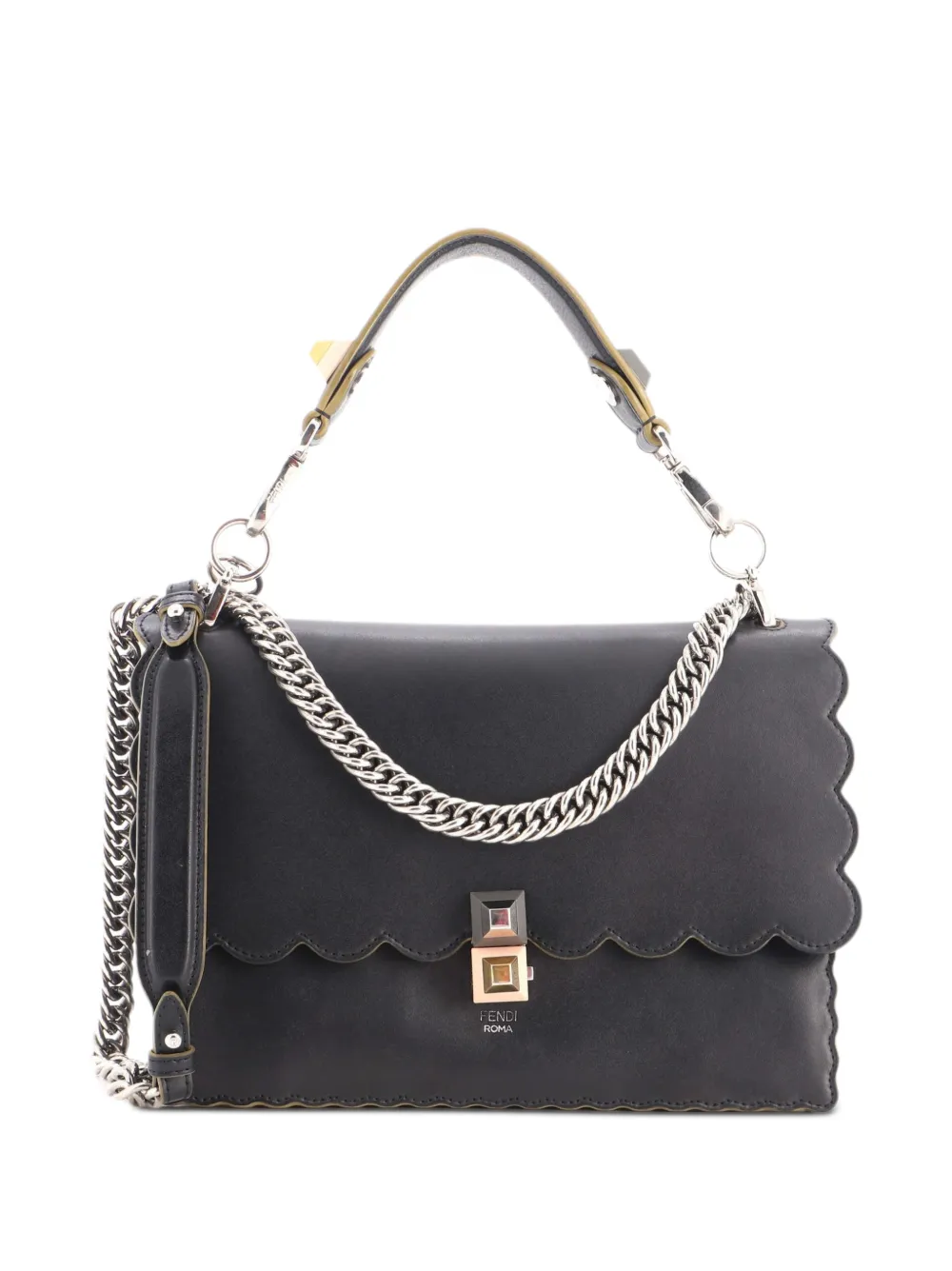 Fendi Pre-Owned Kan I Bag Leather Medium shoulder bag - Schwarz