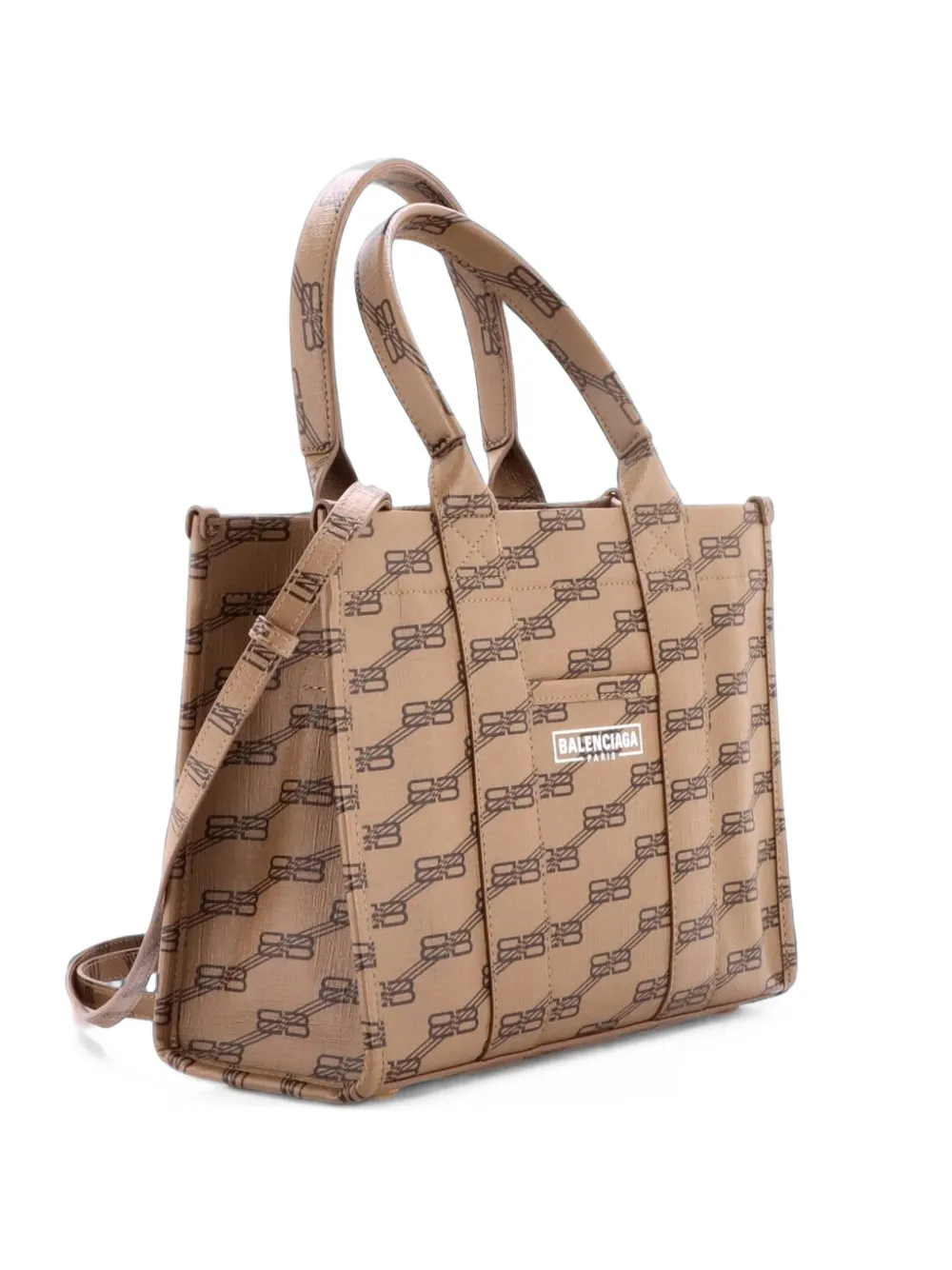 Balenciaga Pre-Owned petit sac à main Hardware BB Monogram - Marron
