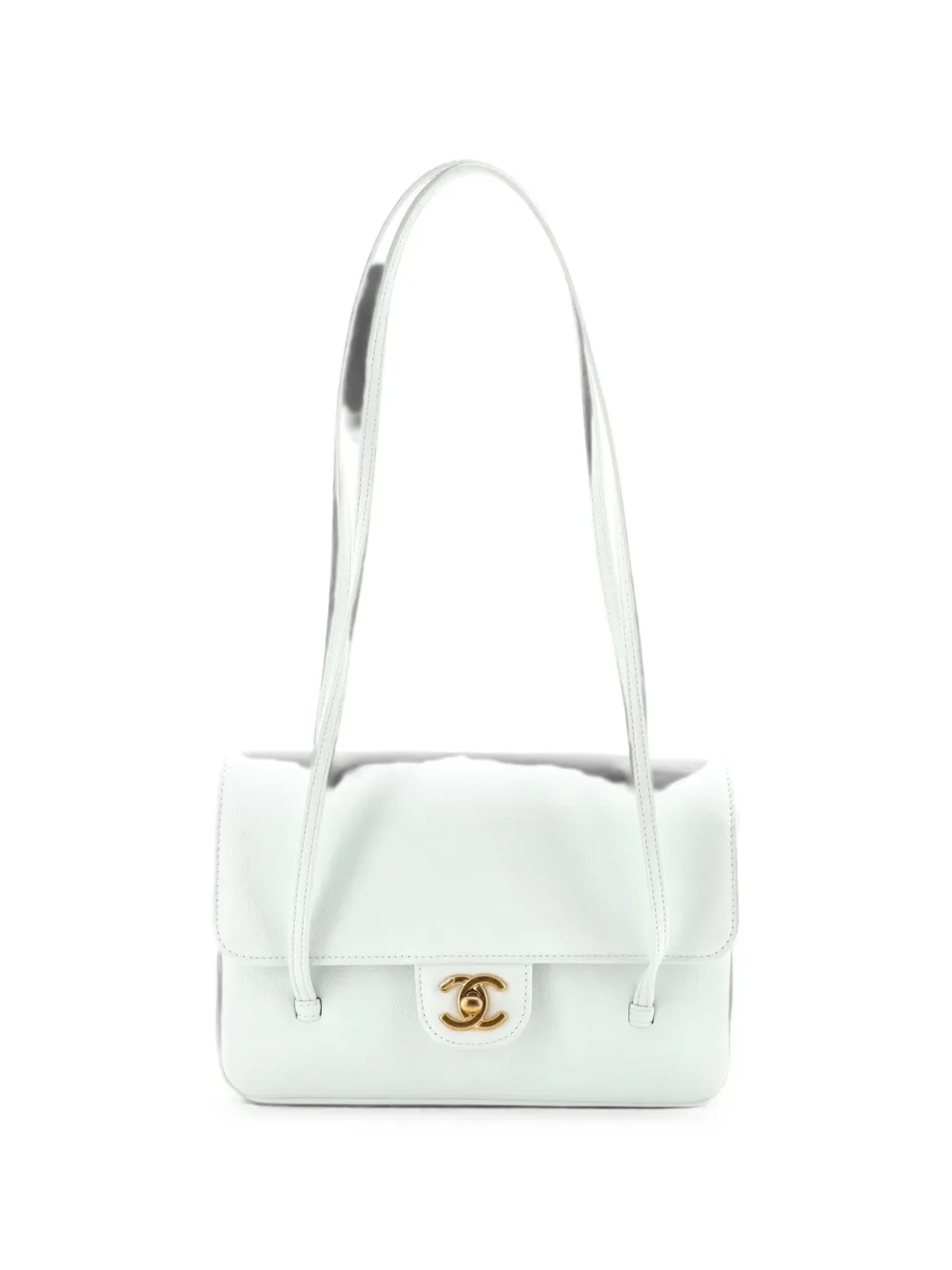 CHANEL Pre-Owned Preppy Coco Caviar Small shoulder bag - Verde
