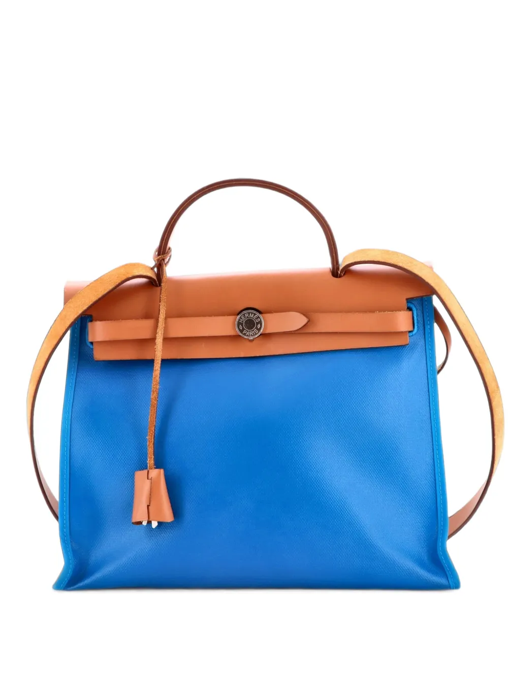 Hermès Pre-Owned sac porté épaule Herbag Zip Berline Vache Canvas and Leather 31 - Bleu Hermès Pre-Owned sac porté épaule Herbag Zip Berline Vache Canvas and Leather 31 - Bleu