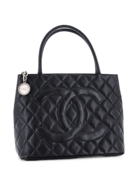 CHANEL Pre-Owned Medallion Quilted Caviar tote bag
