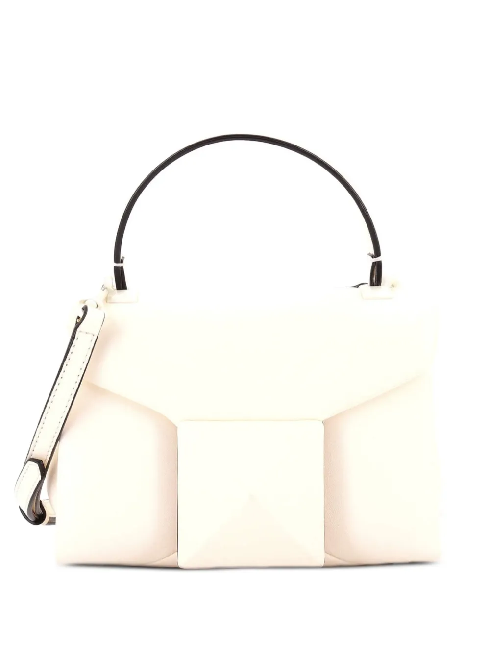 Valentino Garavani Pre-Owned One Stud Top Handle Flap Bag Leather Mini shoulder bag - Weiß