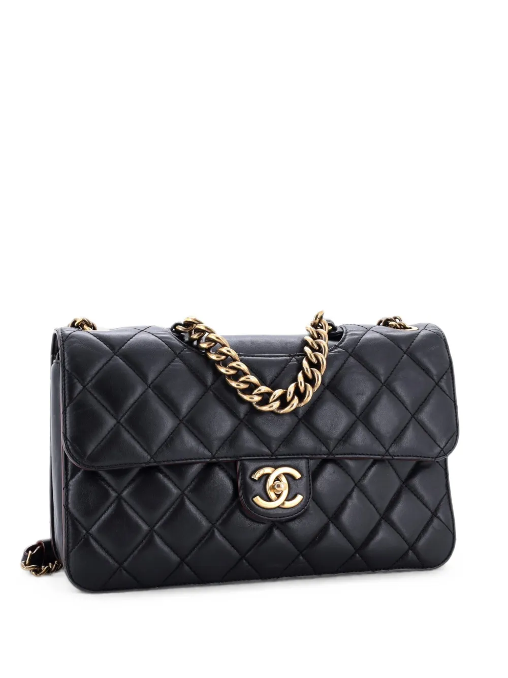 CHANEL Pre-Owned Perfect Edge Flap Bag Quilted Calfskin Jumbo shoulder bag - Nero