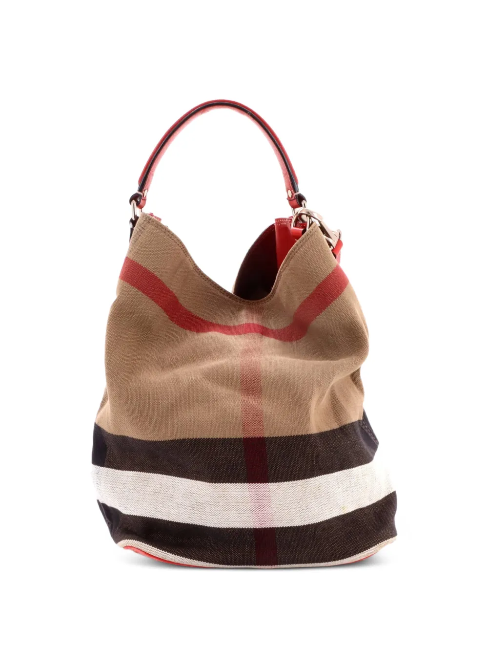 Burberry Pre-Owned Ashby Bag House Check Canvas Medium bucket bag - Brown