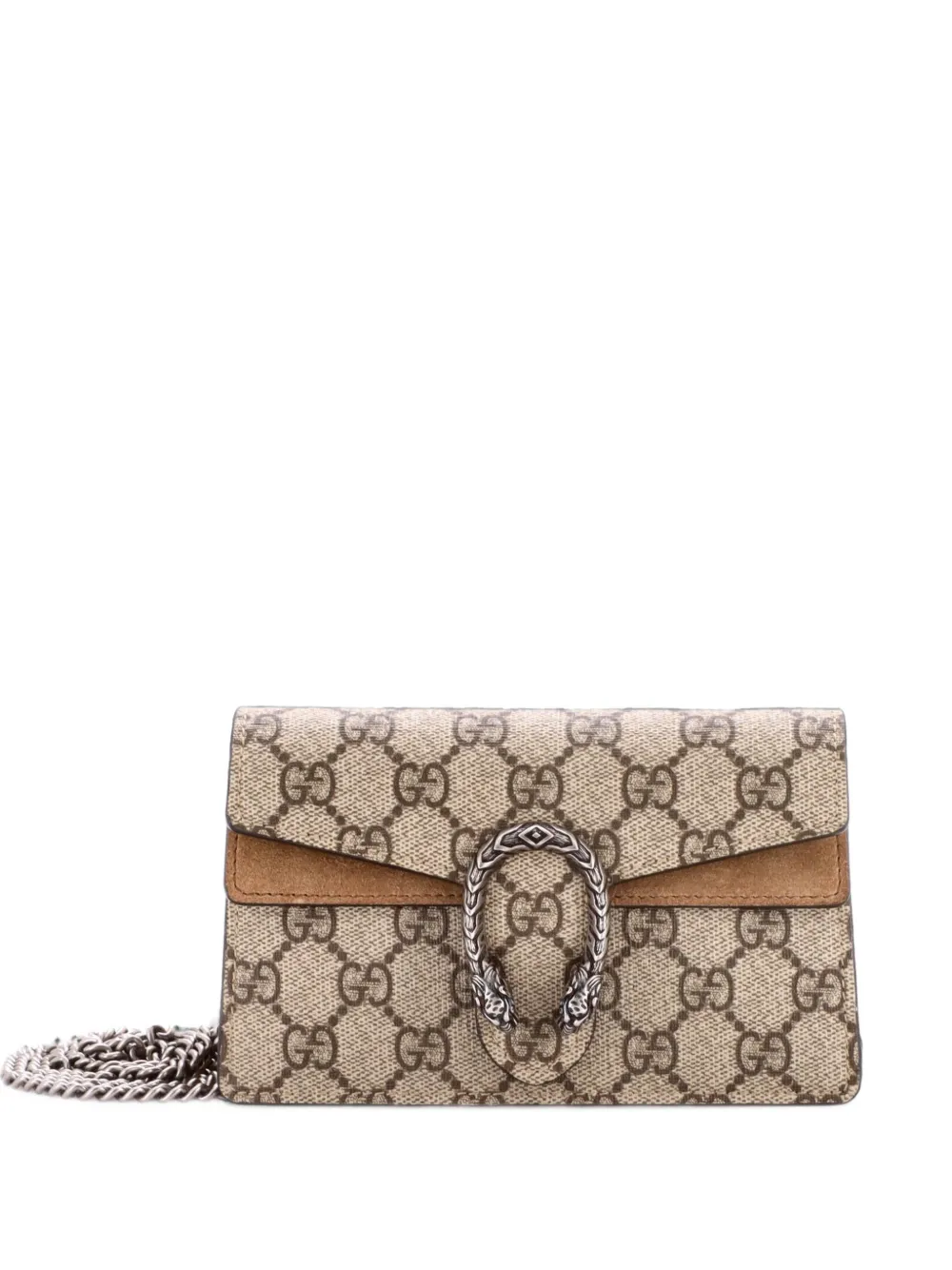 Gucci Pre-Owned Dionysus Bag GG Coated Canvas Super Mini crossbody bag - Braun