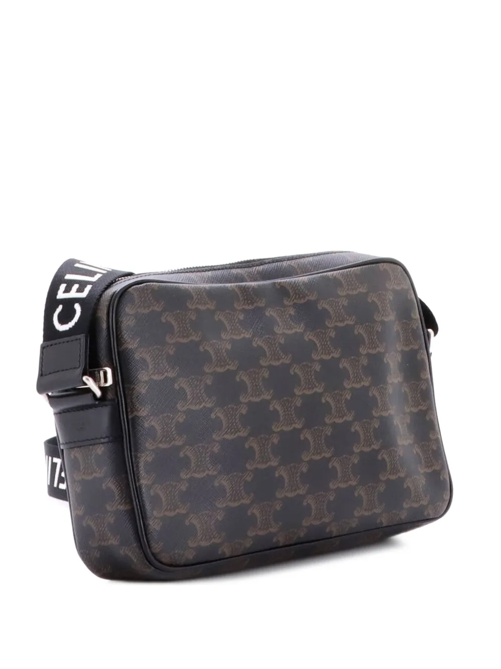 Celine Pre-Owned Messenger Bag Triomphe Coated Canvas Medium crossbody bag - Braun