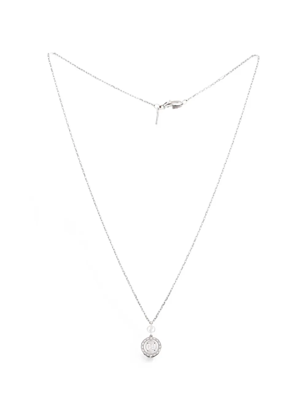 Gucci Pre-owned Icon Twirl 18K White Gold with Diamonds Necklace in Silver, view 3