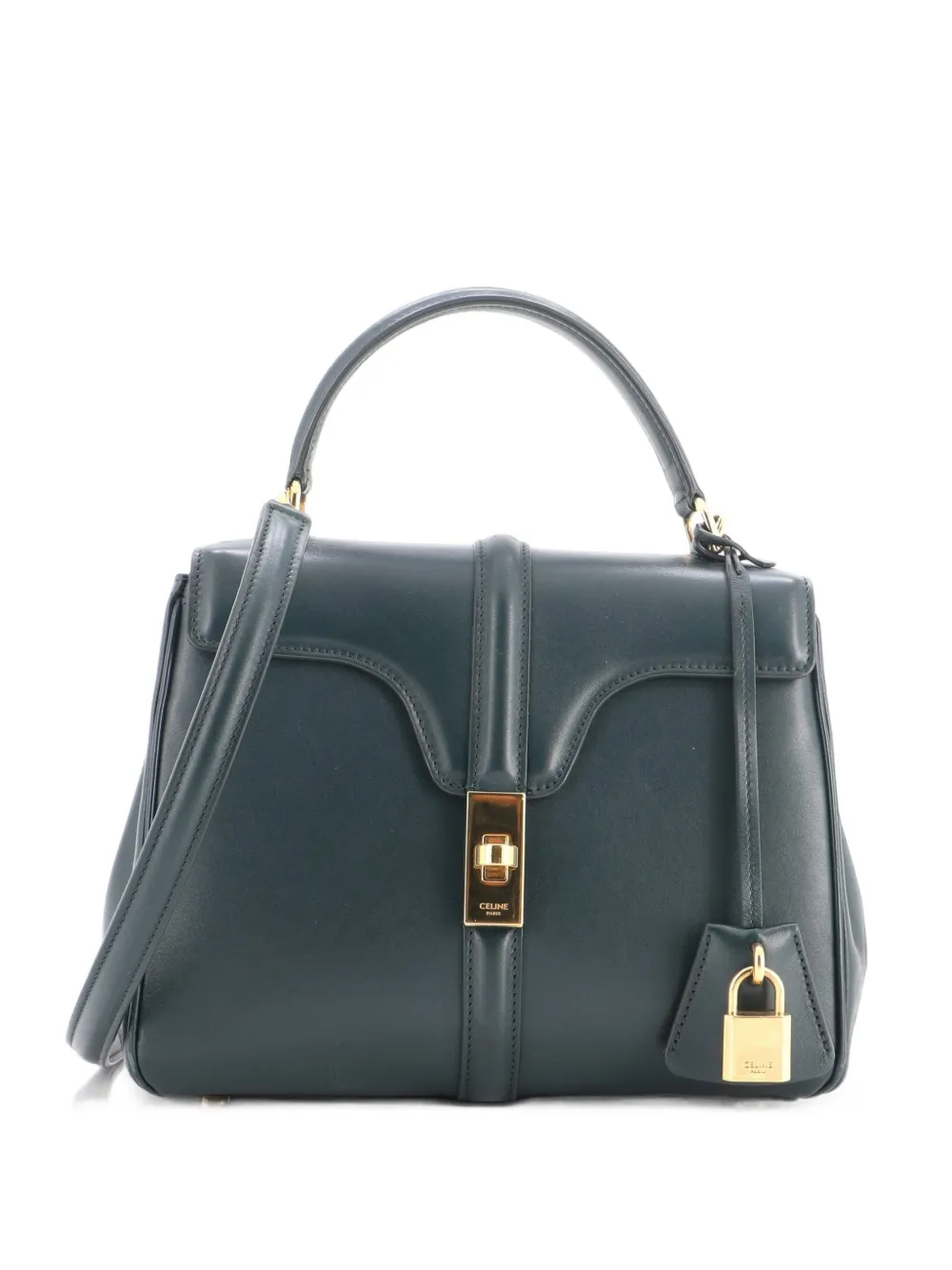 Celine Pre-Owned 16 Top Handle Bag Smooth Calfskin Small satchel - Verde
