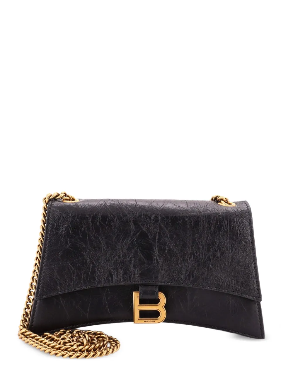 Balenciaga Pre-Owned Crush Chain Flap Bag Leather XS shoulder bag - Schwarz