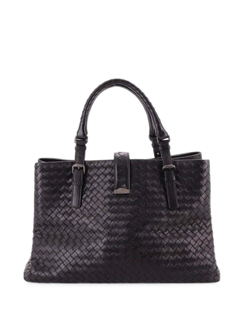 Bottega Veneta Pre-Owned cabas Roma Intrecciato Nappa médium - Noir