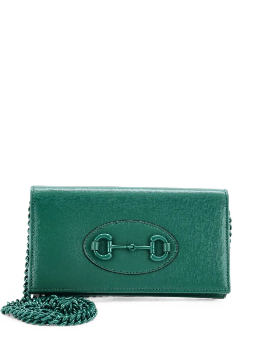 Gucci Pre-Owned Horsebit 1955 Chain Wallet Leather crossbody bag - Verde